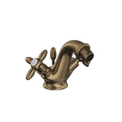 Смеситель для биде Muse/Муза вентильный с донным клапаном, потертая бронза Смеситель для биде Muse/Муза вентильный с донным клапаном, потертая бронза