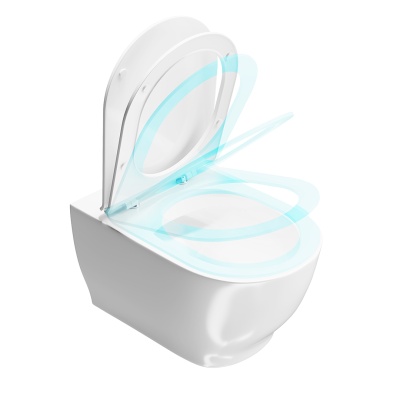 Сиденье Plaza Modern/Плаза Модерн для подвесного унитаза, белое глянцевое