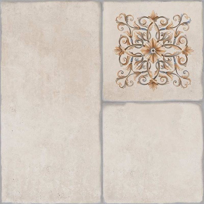 Каменный остров светлый декорированный 30x30x0,8