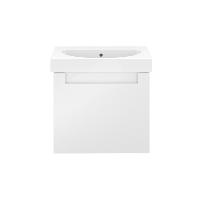 Тумба Buongiorno Plus/Бонджорно Плюс подвесная с ящиками 60, белая глянцевая-дуб Кантри