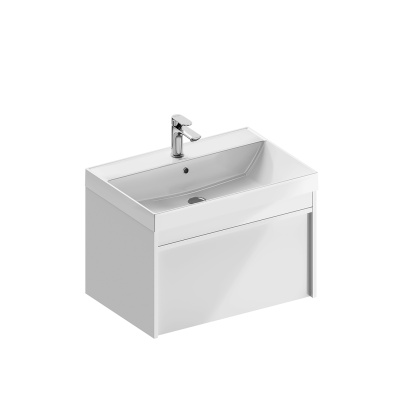 Тумба Modula/Модула подвесная 70 с ящиком 1+1, белая глянцевая Тумба Modula/Модула подвесная 70 с ящиком 1+1, белая глянцевая