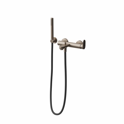 Ручной душ Ole/Оле с держателем для лейки и шлангом, без вывода для подачи воды, золотой атласный Ручной душ Ole/Оле с держателем для лейки и шлангом, без вывода для подачи воды, золотой атласный