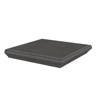 Ступень угловая Хадду серый тёмный матовый 34x34x0,8