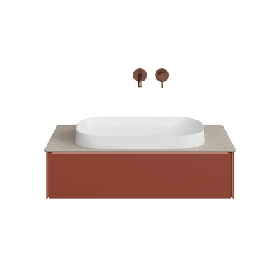 Тумба MAGICA подвесная 90, 1 ящик, венецианский красный матовый Тумба MAGICA подвесная 90, 1 ящик, венецианский красный матовый