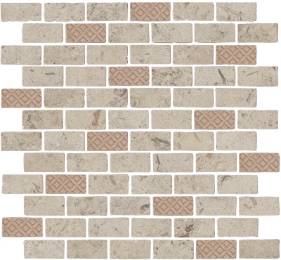Декор Про Лаймстоун Антика 3 мозаичный бежевый матовый 32x30x0,9