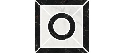 Декор Фрагонар наборный чёрный 9,9x9,9x0,9