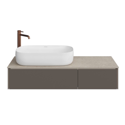 Тумба Magica/Маджика подвесная 120, 2 ящика, вечерний серый матовый                        