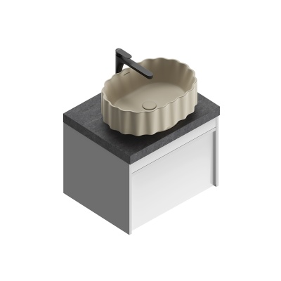 Тумба Modula/Модула подвесная 60 с ящиком 1+1, белая глянцевая Тумба Modula/Модула подвесная 60 с ящиком 1+1, белая глянцевая