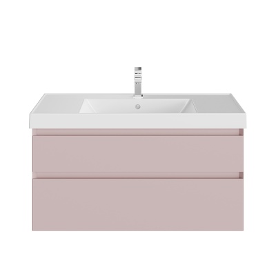 Тумба Cubo/Кубо подвесная с ящиками 100, мальва матовая