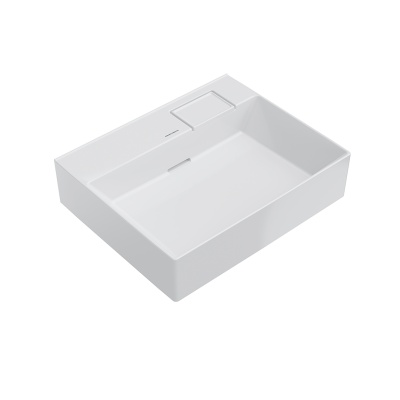 Раковина LOGICA мебельная без отверстий 60, белая глянцевая