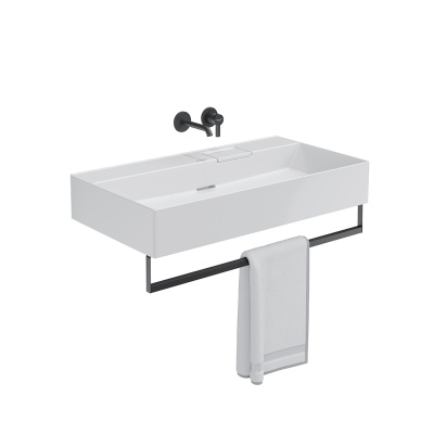 Раковина LOGICA мебельная\подвесная без отверстий 90, белая глянцевая