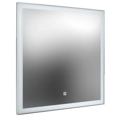 Зеркало с LED-подсветкой 80, белое глянцевое