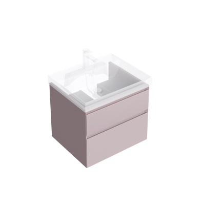 Тумба CUBO подвесная с ящиками 60, мальва матовая Тумба CUBO подвесная с ящиками 60, мальва матовая