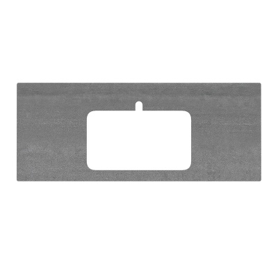 Столешница из керамогранита для раковин, встраиваемых сверху, Про Дабл 120 см, антрацит натуральный