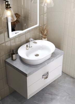 Раковина CANALETTO накладная 60, белая глянцевая Раковина CANALETTO накладная 60, белая глянцевая