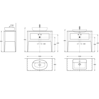 Тумба PLAZA Classic напольная с ящиками 100, капучино матовая Тумба PLAZA Classic напольная с ящиками 100, капучино матовая