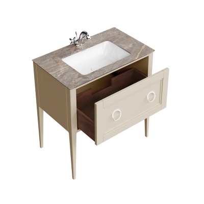 Тумба PLAZA Classic напольная с ящиком 80, капучино матовая Тумба PLAZA Classic напольная с ящиком 80, капучино матовая