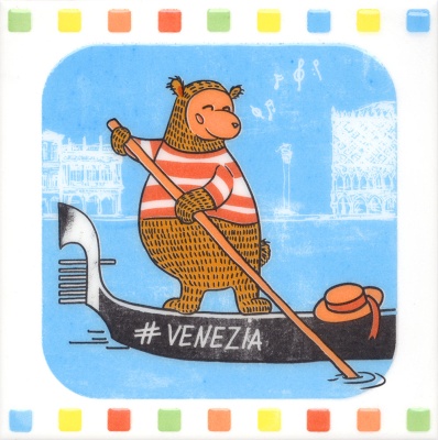 Декор Большое путешествие Venezia глянцевый 20x20x0,69