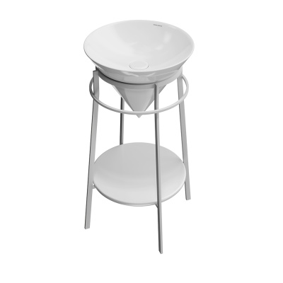 Раковина CONO встраиваемая сверху 44, белая глянцевая