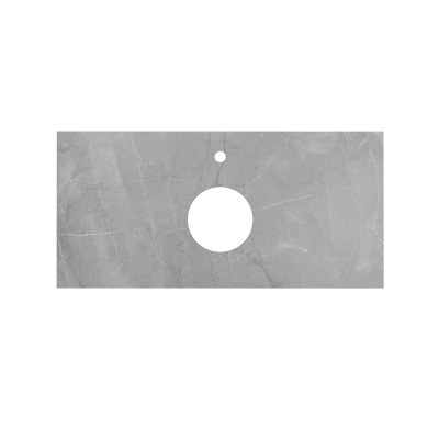 Столешница из керамогранита для накладных раковин, Риальто 100 см, серый лаппатированный Столешница из керамогранита для накладных раковин, Риальто 100 см, серый лаппатированный