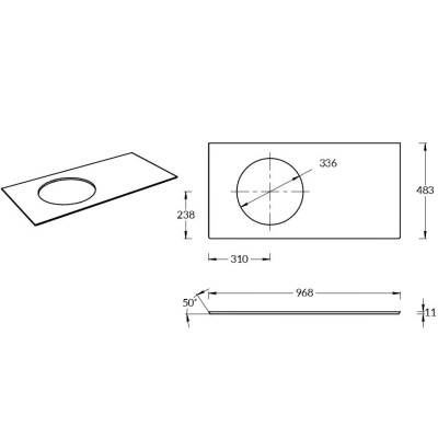 Столешница из керамогранита Ониче 97, розовая (спец. изделие декоративное) Столешница из керамогранита Ониче 97, розовая (спец. изделие декоративное)