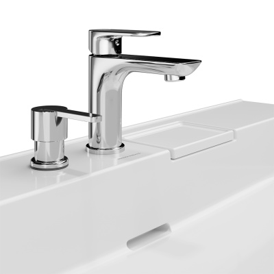 Раковина LOGICA мебельная\подвесная с двумя отверстиями 70, белая глянцевая Раковина LOGICA мебельная\подвесная с двумя отверстиями 70, белая глянцевая