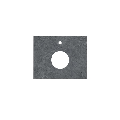 Столешница из керамогранита для накладных раковин, Роверелла 60 см, серый темный натуральный Столешница из керамогранита для накладных раковин, Роверелла 60 см, серый темный натуральный