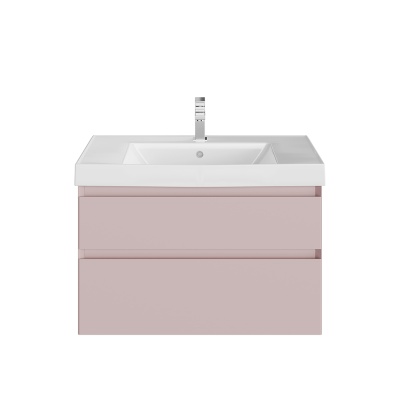 Тумба CUBO подвесная с ящиками 80, мальва матовая Тумба CUBO подвесная с ящиками 80, мальва матовая