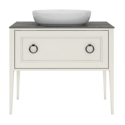 Тумба PLAZA Classic напольная с ящиками 100, белая матовая Тумба PLAZA Classic напольная с ящиками 100, белая матовая