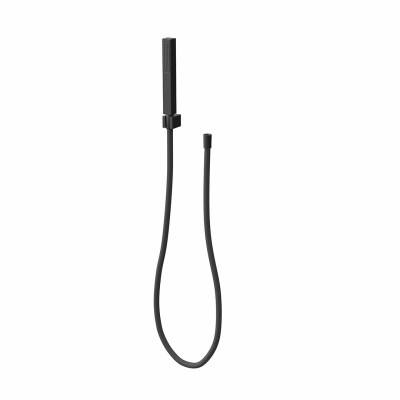 Ручной душ FUTURA с держателем для лейки и шлангом, без выхода для подачи воды, матовый черный