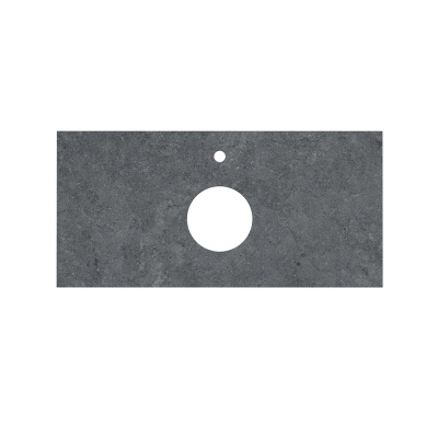 Столешница из керамогранита для накладных раковин, Роверелла 100 см, серый темный натуральный Столешница из керамогранита для накладных раковин, Роверелла 100 см, серый темный натуральный