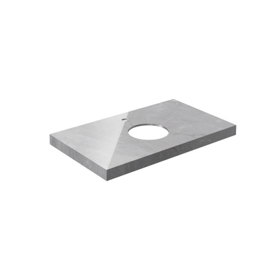 Столешница из керамогранита для накладных раковин, Риальто 80 см, серый лаппатированный Столешница из керамогранита для накладных раковин, Риальто 80 см, серый лаппатированный