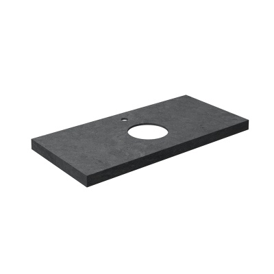 Столешница из керамогранита для накладных раковин, Роверелла 100 см, серый темный натуральный Столешница из керамогранита для накладных раковин, Роверелла 100 см, серый темный натуральный