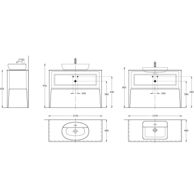 Тумба PLAZA Classic напольная с ящиками 120, орех Тумба PLAZA Classic напольная с ящиками 120, орех