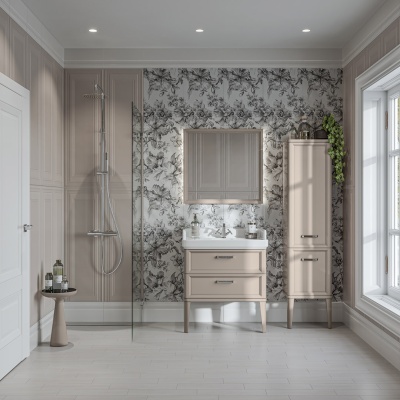 Зеркало POMPEI 80, камео бежевый глянцевый Зеркало POMPEI 80, камео бежевый глянцевый