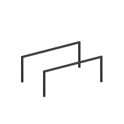 Ножка ATOLLO 80 высокая металлическая, черная матовая