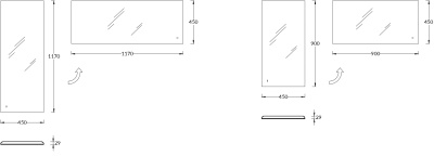 Зеркало VETRATA S 45х90 сенсор со сменой цвета подсветки и антизапотеванием, белое