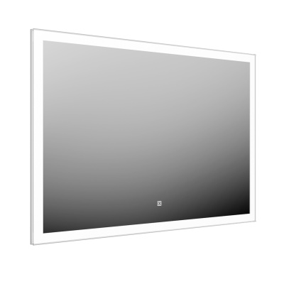 Зеркало с LED-подсветкой 120, белое глянцевое