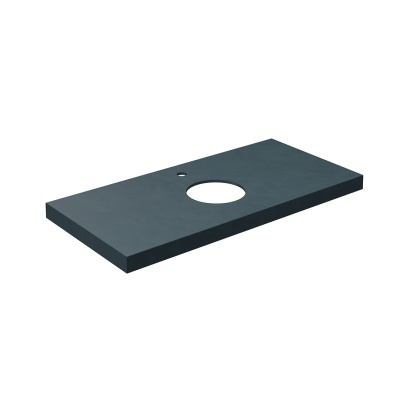 Столешница из керамогранита для накладных раковин, Про Чементо 100, синий темный натуральный Столешница из керамогранита для накладных раковин, Про Чементо 100, синий темный натуральный