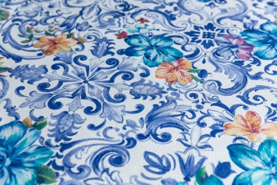 Обои виниловые Азулежу мотив, цветной Обои виниловые Азулежу мотив, цветной