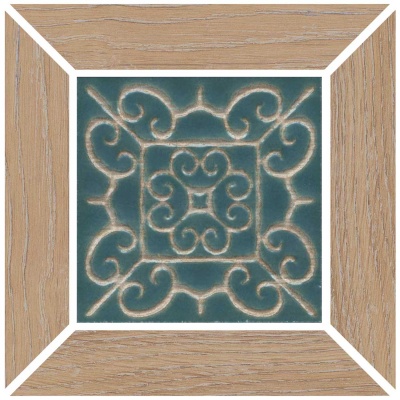 Декор Тровазо наборный бежевый матовый 13x13x0,9