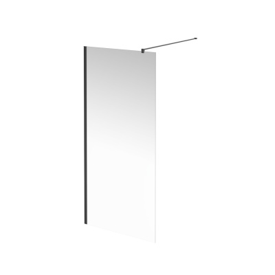 Душевая перегородка VETRO, 90х195, матовый черный Душевая перегородка VETRO, 90х195, матовый черный