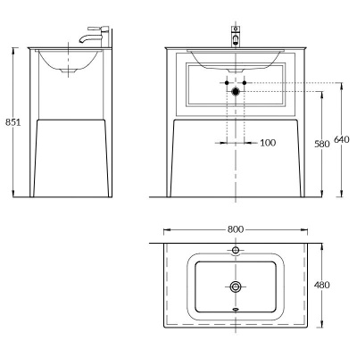 Тумба PLAZA Classic напольная с ящиком 80, орех Тумба PLAZA Classic напольная с ящиком 80, орех