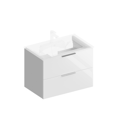 Тумба PIANO подвесная с ящиками 75, белая глянцевая Тумба PIANO подвесная с ящиками 75, белая глянцевая