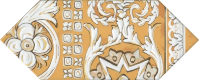 Декор Алмаш 2 жёлтый глянцевый 14x34x0,69