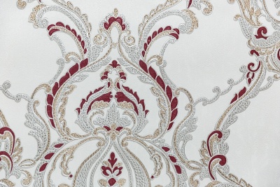 Обои виниловые на флизелиновой основе Ориент мотив, белый красный Обои виниловые на флизелиновой основе Ориент мотив, белый красный