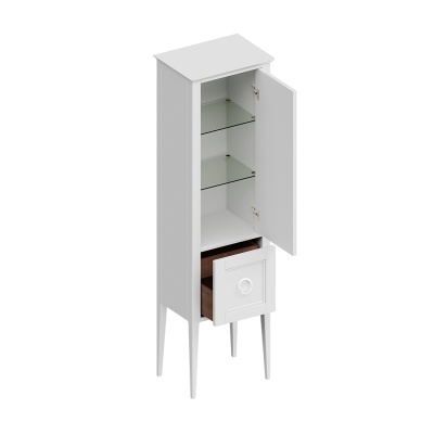 Пенал PLAZA Classic напольный 175, белый матовый