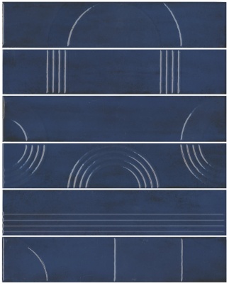 Панно Мажорель синий тёмный глянцевый (из 6 частей 6х28,5) 36x28,5x1 Панно Мажорель синий тёмный глянцевый (из 6 частей 6х28,5) 36x28,5x1