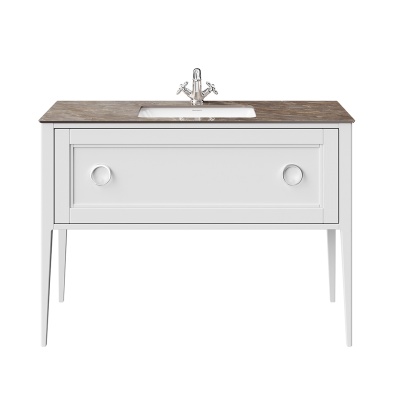 Тумба PLAZA Classic напольная с ящиком 120, белая матовая Тумба PLAZA Classic напольная с ящиком 120, белая матовая