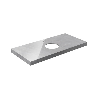 Столешница из керамогранита для накладных раковин, Риальто 100 см, серый лаппатированный Столешница из керамогранита для накладных раковин, Риальто 100 см, серый лаппатированный